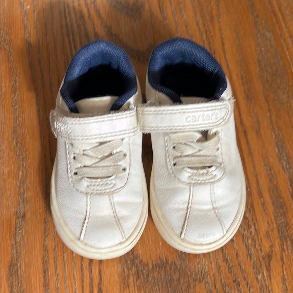 Carter's White Leather Toddler Sneakers